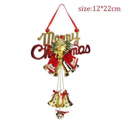 Božićno zvono Privjesak za božićno drvce Zvono Djeda Mraza Naviidad Poklon Ukrasi Sretan božićni dekor za dom 2021. Sretna Nova godina