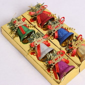 6 tk Jõulukelluke vibu jõulupuu kaunistus DIY käsitsi valmistatud käsitöö pulmade jõulukaunistus kaunistused kingitused