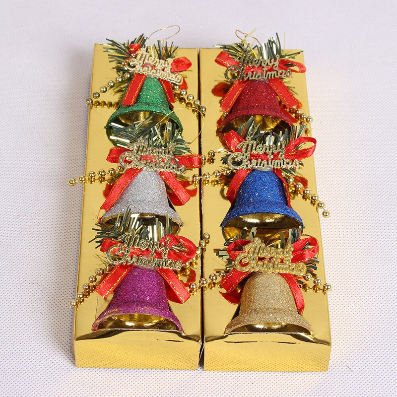 6 tk Jõulukelluke vibu jõulupuu kaunistus DIY käsitsi valmistatud käsitöö pulmade jõulukaunistus kaunistused kingitused