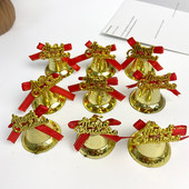 9 buc/pachet Clopote de Craciun Decoratiuni cu pandantiv pentru brad de Craciun Cadou de clopote creative de aur pentru Anul Nou Decoratiuni cu pandantiv noi de Craciun