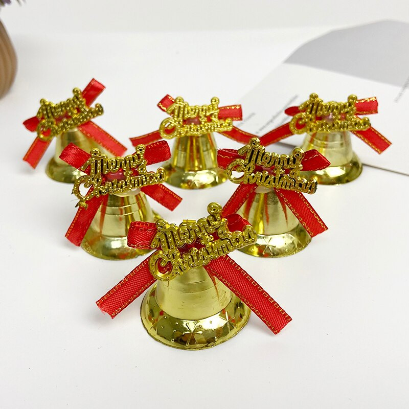 9 buc/pachet Clopote de Craciun Decoratiuni cu pandantiv pentru brad de Craciun Cadou de clopote creative de aur pentru Anul Nou Decoratiuni cu pandantiv noi de Craciun