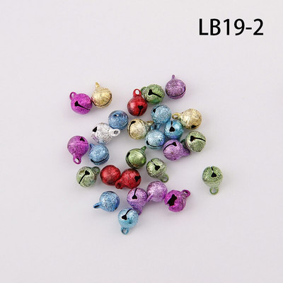 6-20 mm segavärvilised härmatisega kujundusega vaskkellad jõulukuuse kaunistamiseks meisterdamiseks käsitsi valmistatud aksessuaarid