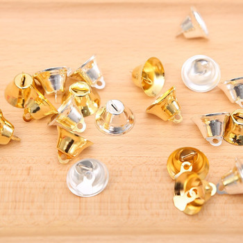 20 бр. 17 мм златни, сребърни звънчета Малки метални звънчета за занаяти Коледни орнаменти Аксесоари за декорация на дома