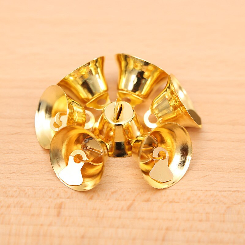 20 buc 17 mm auriu argint Jingle Bells Clopote mici din metal pentru meserii Ornamente de Crăciun Accesorii pentru decorarea casei