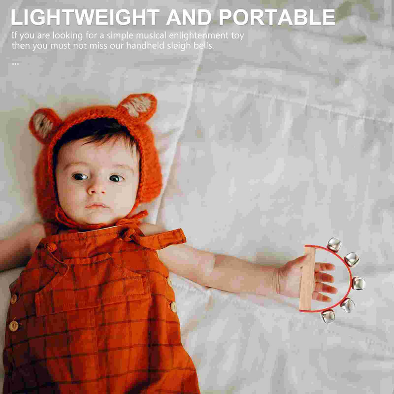 2 vnt. Rankiniai rogių varpai Mušamųjų instrumentų Vaikų rankiniai varpai su rankena