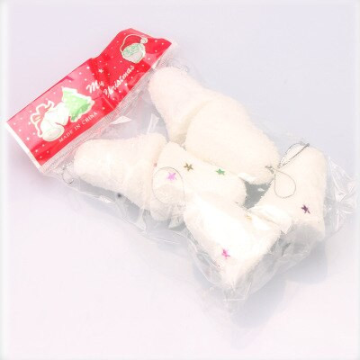 6 buc/lot Crăciun Fericit 4 cm Pandantiv Clopot din Spumă Albă Decorat pentru Pomul de Crăciun Rechizite pentru petreceri de Crăciun