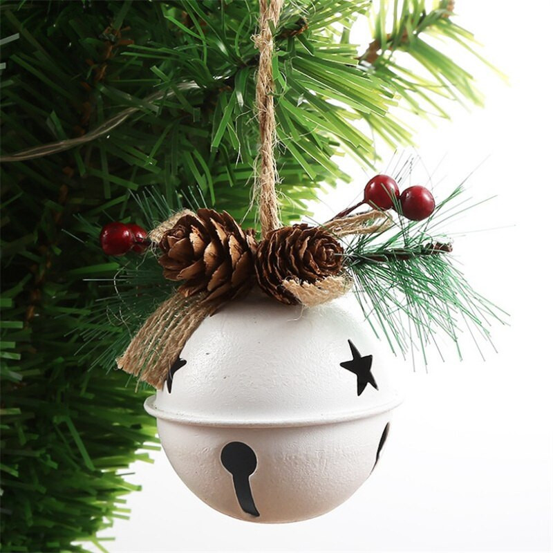 Ziemassvētku rotājumi no liela zvana sakausējuma Ziemassvētku eglītes zvani Kulons radošs Ziemassvētku dekors 2023. gada Jaunā gada dāvanas zvani