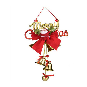 1 бр. Коледен бантик Двойна камбанка Орнамент Коледно дърво Висяща декорация на врата Висулка Модна камбанка Коледни орнаменти
