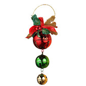 Kaunistuseks mõeldud jõulukellad Jõulukellade kamp vibudekoratiivsete rippuvate kaunistustega