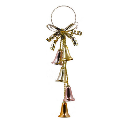 Kaunistuseks mõeldud jõulukellad Jõulukellade kamp vibudekoratiivsete rippuvate kaunistustega