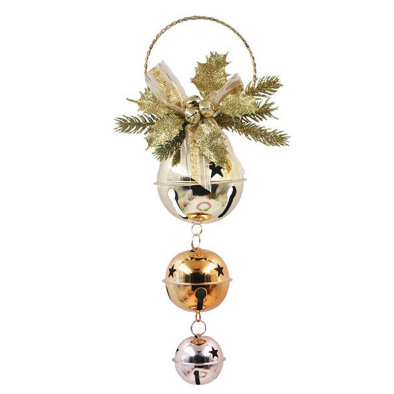 Kaunistuseks mõeldud jõulukellad Jõulukellade kamp vibudekoratiivsete rippuvate kaunistustega
