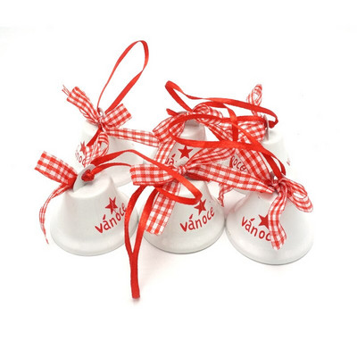 6buc clopoțel de Crăciun clopote de trompetă vopsea artizanală vopsită ornamente decorative pentru brad de Crăciun