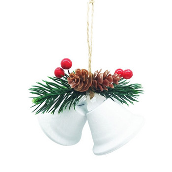 Χριστουγεννιάτικα στολίδια Jingle Bells σε κόκκινο λευκό πράσινο, μενταγιόν χριστουγεννιάτικων καμπάνων για γάμο, ράψιμο, κοσμήματα, πόρτες