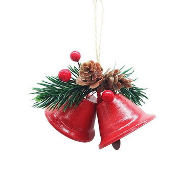 Χριστουγεννιάτικα στολίδια Jingle Bells σε κόκκινο λευκό πράσινο, μενταγιόν χριστουγεννιάτικων καμπάνων για γάμο, ράψιμο, κοσμήματα, πόρτες