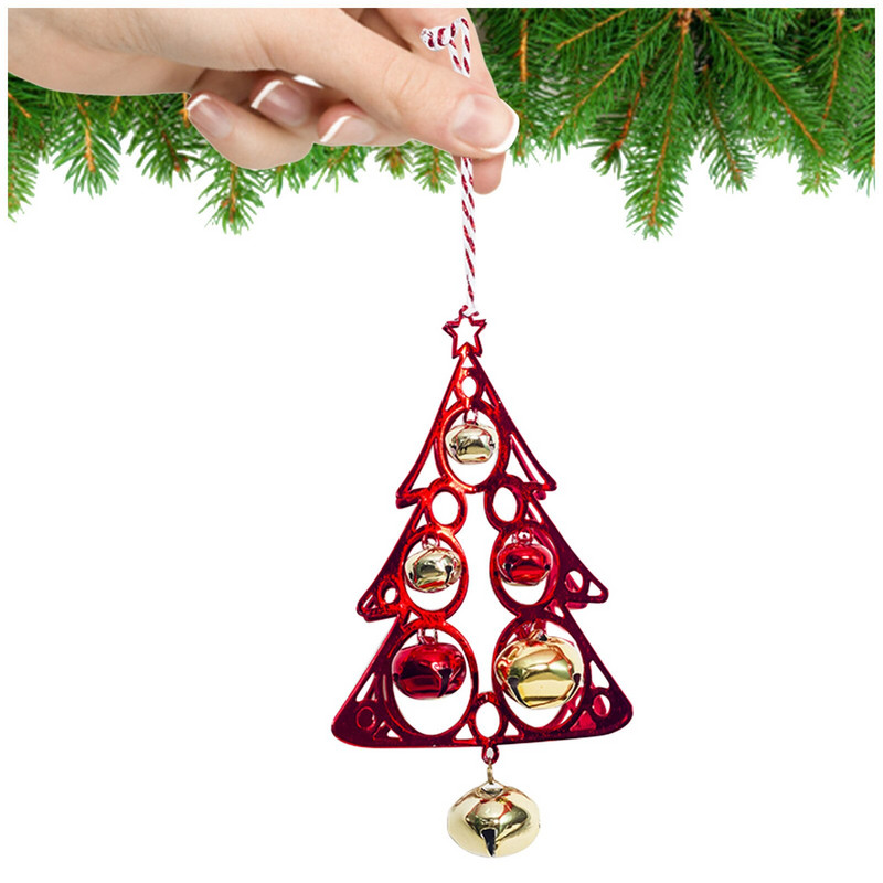 Kalėdų eglutės formos metalinis pakabukas Kalėdų eglutės varpelio kabantys papuošimai pakabukai Kūrybingi papuošalai Naujiesiems 2022 metams
