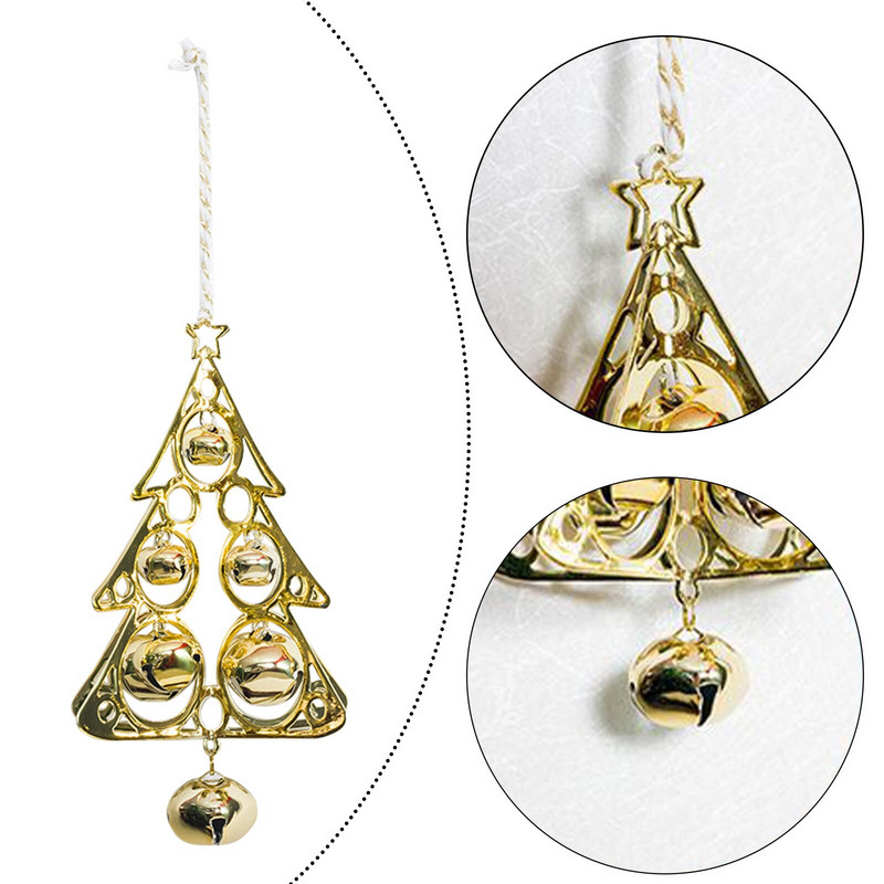 Kalėdų eglutės formos metalinis pakabukas Kalėdų eglutės varpelio kabantys papuošimai pakabukai Kūrybingi papuošalai Naujiesiems 2022 metams