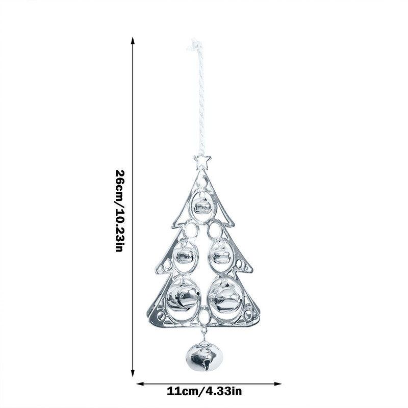 Kalėdų eglutės formos metalinis pakabukas Kalėdų eglutės varpelio kabantys papuošimai pakabukai Kūrybingi papuošalai Naujiesiems 2022 metams
