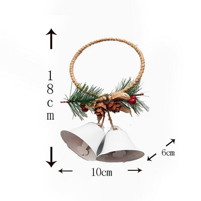 Božićni metalni zvončići Viseći privjesak Pentagram Vintage Dekoracije Ukrasi za božićno drvce Xmas Noel Party Rekviziti za uređenje doma