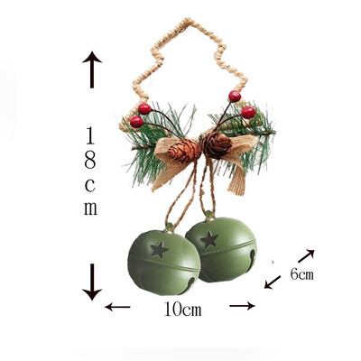 Božićni metalni zvončići Viseći privjesak Pentagram Vintage Dekoracije Ukrasi za božićno drvce Xmas Noel Party Rekviziti za uređenje doma