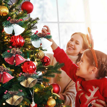 Χριστουγεννιάτικες καμπάνες Διακοσμητικές καμπάνες Χειροτεχνία καμπάνες Jingle Bells Στολίδι Χριστουγεννιάτικου δέντρου Μεταλλικά Jingle Bells για Χριστουγεννιάτικη διακόσμηση