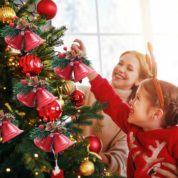 Χριστουγεννιάτικες καμπάνες Διακοσμητικές καμπάνες Χειροτεχνία καμπάνες Jingle Bells Στολίδι Χριστουγεννιάτικου δέντρου Μεταλλικά Jingle Bells για Χριστουγεννιάτικη διακόσμηση