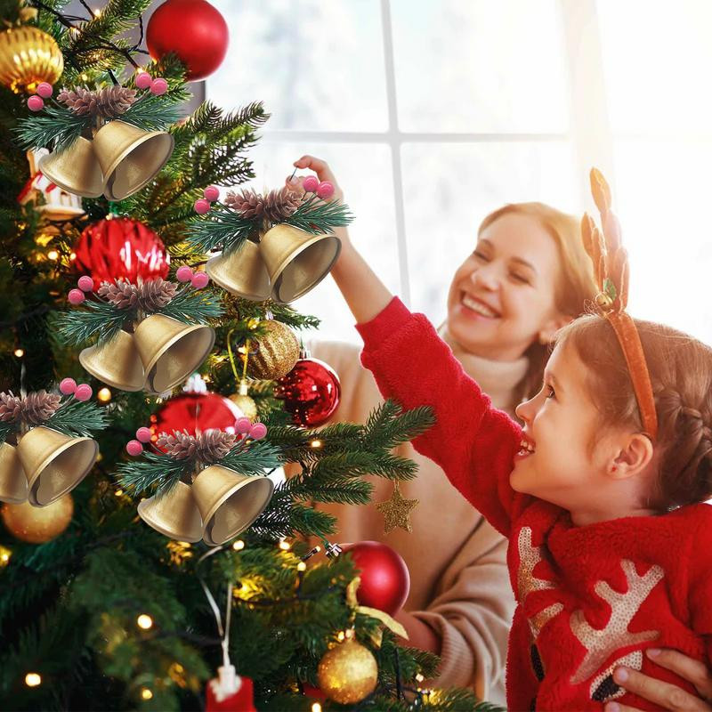 Ziemassvētku zvani Dekoratīvie zvani Amatniecības zvani Zvaniņi Ziemassvētku eglītes rotājumi Metāla zvani Ziemassvētku dekorēšanai