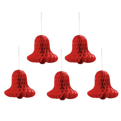 5 tk. Dekoratiivne kärgstruktuuri kelluke ripatspaber kärgstruktuurist rippuv kaunistus kodukaunistused pulmakellapaberist kaunistused