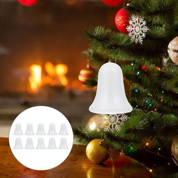Коледна камбана Дърво Камбани Висящи висулки Занаяти Направи си сам Коледа от стиропор за бели занаяти във формата на дрънкане Орнаменти Орнамент Декорация