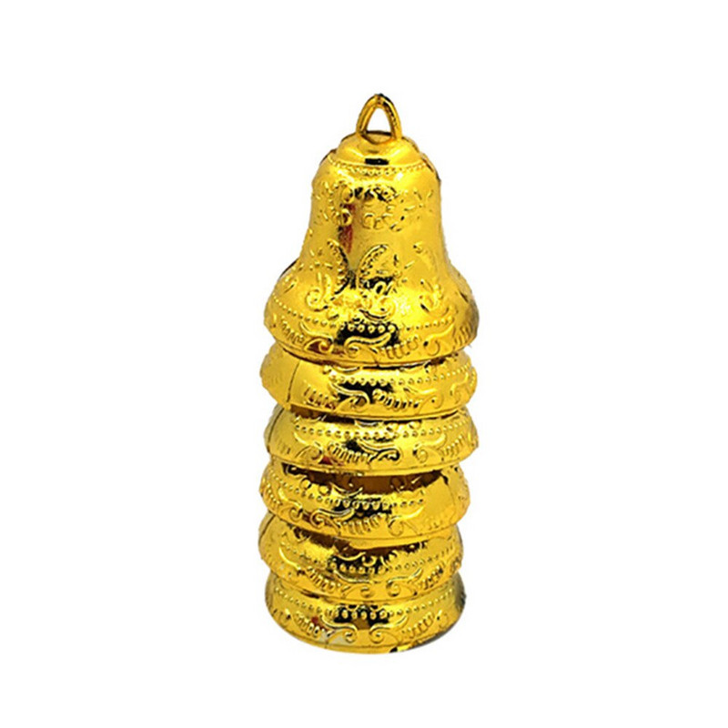 6 buc. Mini clopoțel auriu, argintiu, pentru pom de Crăciun, clopoței agățat, bricolaj, lucrat manual în S, pandantiv de Crăciun, decor de Crăciun