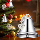 Pandantiv cu clopoței de Crăciun, brad de Crăciun, clopote cu aripi de înger, agățat suvenir din inimă One Inspir, ornament festiv, cadou