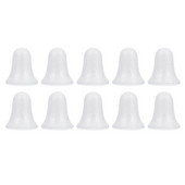 Jõulukellade puukellad rippuvad ripats, käsitöö isetehtud vahtpolüstürool Xmasfor valge käsitöökujuline kõlisev kaunistus kaunistus