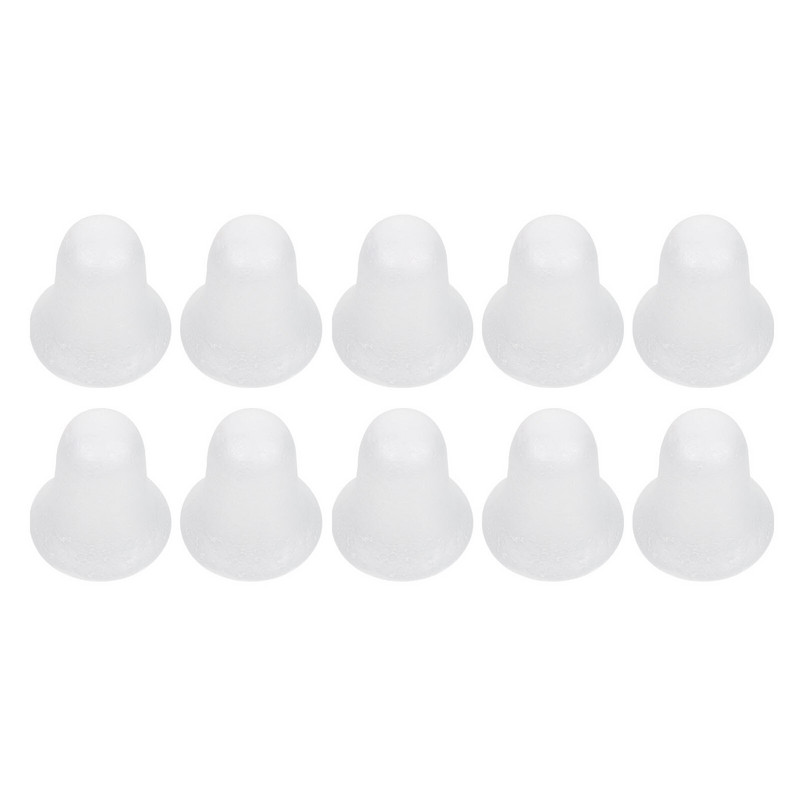 Jõulukellade puukellad rippuvad ripats, käsitöö isetehtud vahtpolüstürool Xmasfor valge käsitöökujuline kõlisev kaunistus kaunistus