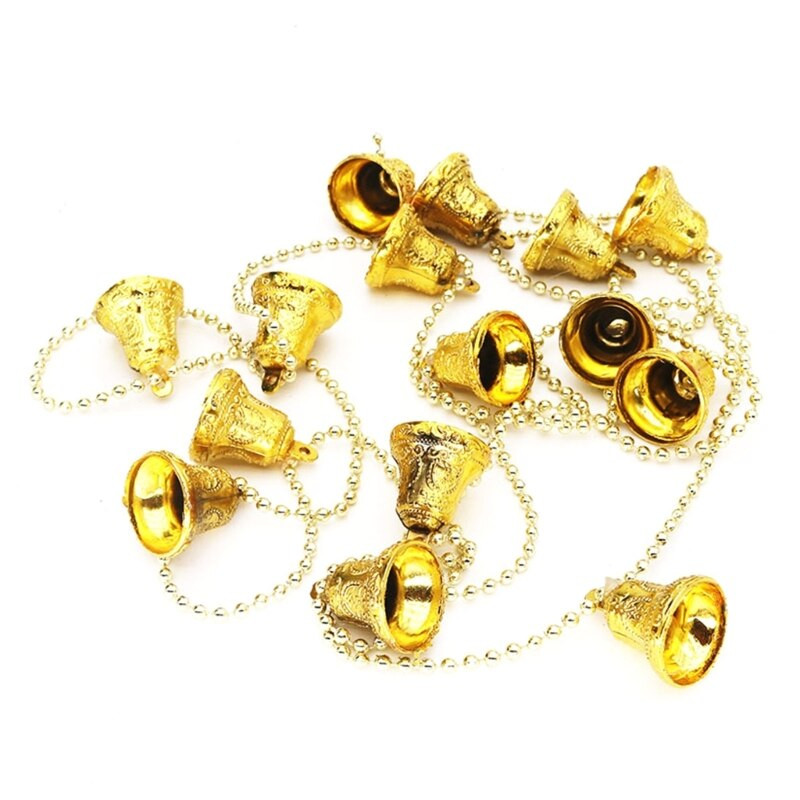 P82E Fairy Christmas Jingle Bells String for Christmas Wedding Party Decorations Christmas String Jingle Bells Home Decor