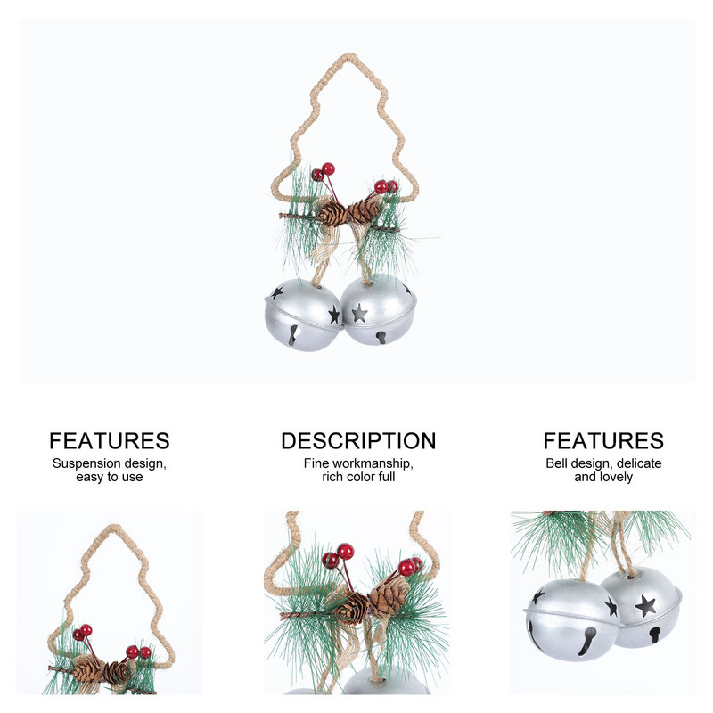 Kellukellad jõulupuu ripppuu kõlina kaunistused pühadekaunistused ripats käsitöö pärg isetehtud käed jõuluvana kaunistused
