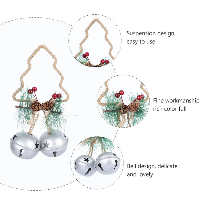 Kellukellad jõulupuu ripppuu kõlina kaunistused pühadekaunistused ripats käsitöö pärg isetehtud käed jõuluvana kaunistused