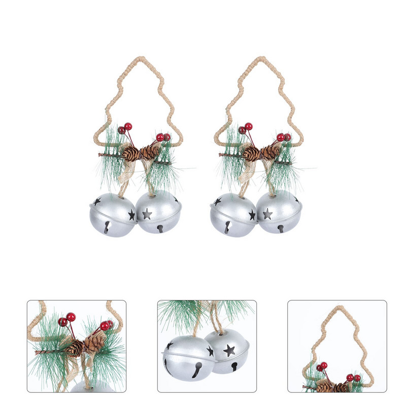 Kellukellad jõulupuu ripppuu kõlina kaunistused pühadekaunistused ripats käsitöö pärg isetehtud käed jõuluvana kaunistused