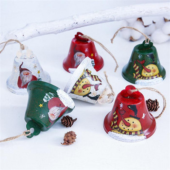Коледна голяма камбана Желязно конопено въже Висулка Коледно дърво Висящи консумативи Фестивални модни орнаменти Аксесоари