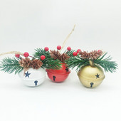 1 bucăți 15 cm roșu alb aur de Crăciun metal Jingle Bell brad de Crăciun agățat ornament pandantiv decorațiuni de Crăciun pentru casă