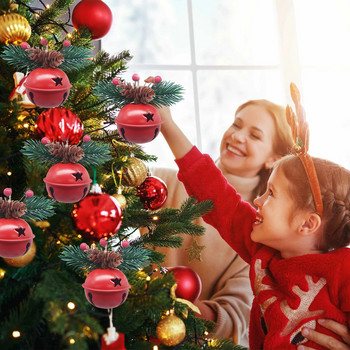1 Τεμάχια 15cm Κόκκινο Λευκό Χρυσό Χριστουγεννιάτικο Metal Jingle Bell Χριστουγεννιάτικο Δέντρο Κρεμαστό Στολίδι Κρεμαστό Χριστουγεννιάτικο Διακοσμητικό για το Σπίτι