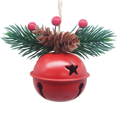 1 bucăți 15 cm roșu alb aur de Crăciun metal Jingle Bell brad de Crăciun agățat ornament pandantiv decorațiuni de Crăciun pentru casă