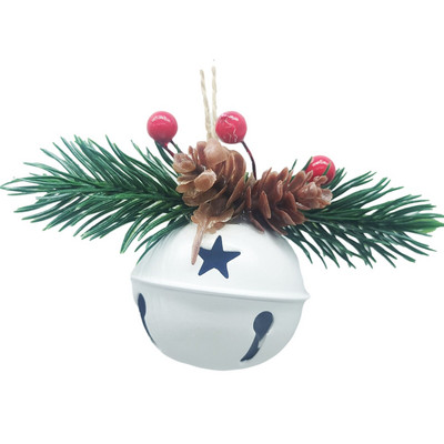 1 bucăți 15 cm roșu alb aur de Crăciun metal Jingle Bell brad de Crăciun agățat ornament pandantiv decorațiuni de Crăciun pentru casă