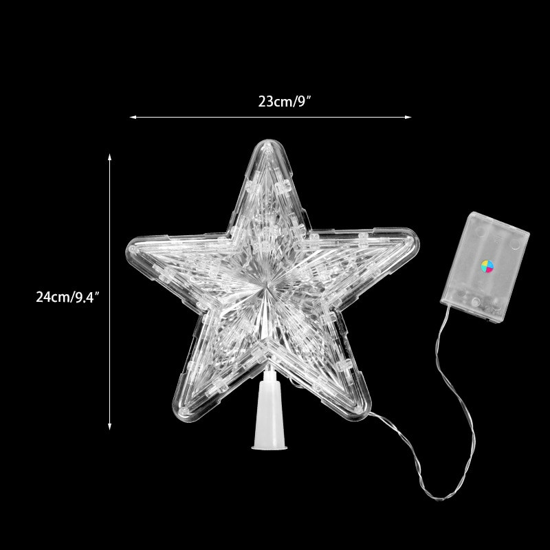 9 collu LED apgaismota zvaigznes formas Ziemassvētku eglītes galotne iedegta Zvaigzne Ziemassvētku eglītes galotne Navidad Ziemassvētku mājas dekorēšana