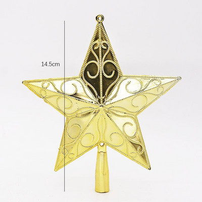 2021. gada Ziemassvētku eglītes augšdaļa, dobu zvaigžņu ornaments, Ziemassvētku rotājums mājām, Jaunais gads — 2022. gada Ziemassvētku dāvanas Navidad Natal dekors