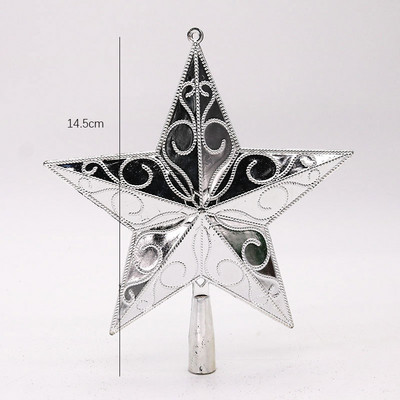 2021. gada Ziemassvētku eglītes augšdaļa, dobu zvaigžņu ornaments, Ziemassvētku rotājums mājām, Jaunais gads — 2022. gada Ziemassvētku dāvanas Navidad Natal dekors