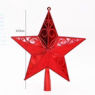 2021. gada Ziemassvētku eglītes augšdaļa, dobu zvaigžņu ornaments, Ziemassvētku rotājums mājām, Jaunais gads — 2022. gada Ziemassvētku dāvanas Navidad Natal dekors