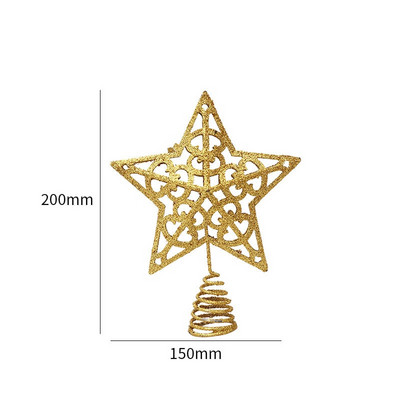 2021. gada Ziemassvētku eglītes augšdaļa, dobu zvaigžņu ornaments, Ziemassvētku rotājums mājām, Jaunais gads — 2022. gada Ziemassvētku dāvanas Navidad Natal dekors