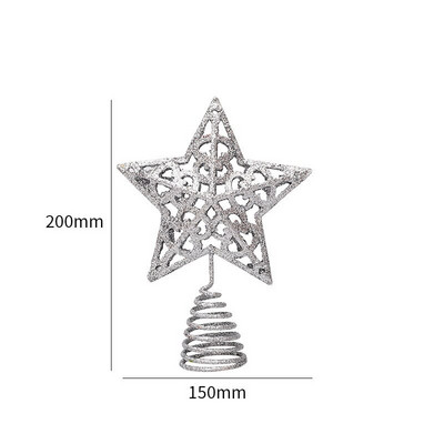 2021. gada Ziemassvētku eglītes augšdaļa, dobu zvaigžņu ornaments, Ziemassvētku rotājums mājām, Jaunais gads — 2022. gada Ziemassvētku dāvanas Navidad Natal dekors