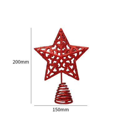 2021. gada Ziemassvētku eglītes augšdaļa, dobu zvaigžņu ornaments, Ziemassvētku rotājums mājām, Jaunais gads — 2022. gada Ziemassvētku dāvanas Navidad Natal dekors