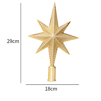 2021. gada Ziemassvētku eglītes augšdaļa, dobu zvaigžņu ornaments, Ziemassvētku rotājums mājām, Jaunais gads — 2022. gada Ziemassvētku dāvanas Navidad Natal dekors