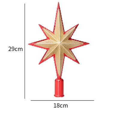 2021. gada Ziemassvētku eglītes augšdaļa, dobu zvaigžņu ornaments, Ziemassvētku rotājums mājām, Jaunais gads — 2022. gada Ziemassvētku dāvanas Navidad Natal dekors